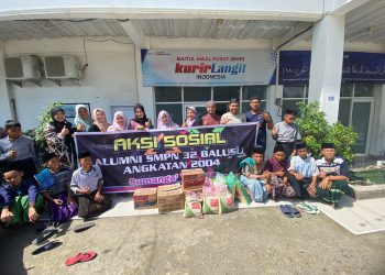 Kurir Langit Barru dan Panti Asuhan Yayasan Al Qasimiyah Latimpa Menjadi Lokasi Berbagi Alumni SMP Negeri 32 Balusu