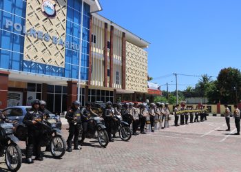 Jelang Pilkada, Polres Barru Gelar Latihan Dalmas