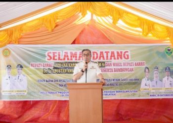 Wabup Barru Abustan Andi Bintang Turun Sawah di Lampoko, Ajak Petani Jaga Tradisi dan Semangat Gotong Royong