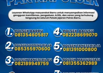 Polres Barru Inovasi Pelayanan Publik: “Lapor Pak Kapolsek” Siap Terima Aduan 24 Jam