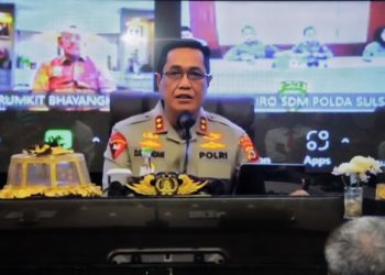 Kapolda Sulsel Tegaskan Komitmen Polri Dukung Visi Indonesia Emas 2045, Personel Polres Barru Ikuti Commander Wish Secara Daring
