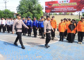Polres Barru Gelar Apel Siaga Bencana Hidrometeorologi 2025, Tegaskan Sinergitas Lintas Sektor Hadapi Potensi Bencana