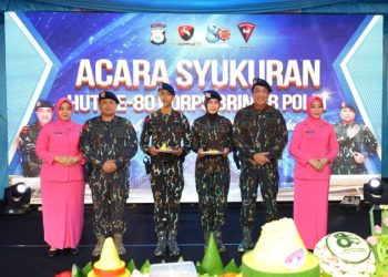 Kapolda Sulsel Hadiri Syukuran HUT Ke-80 Korps Brimob Polri di Makosat Brimob Polda Sulsel*