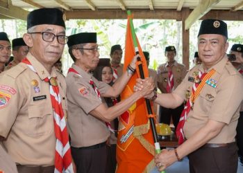 Wabup Barru Lantik Pengurus Saka Adhyasta Pemilu 2025–2030 dan Buka Kursus KML