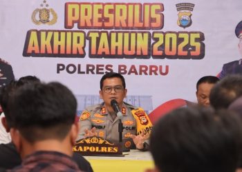 Kapolres Barru Sampaikan Rilis Akhir Tahun, Keamanan Daerah Kian Kondusif