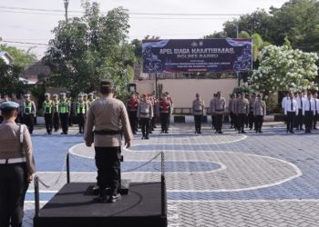 Polres Barru Gelar Apel Siaga, 180 Personel Amankan Peringatan Amarah dan May Day