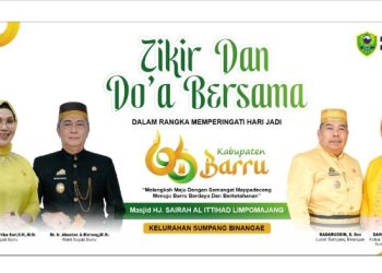 Zikir dan Doa Bersama Warnai Peringatan Hari Jadi Barru ke-66 di Limpo Majang