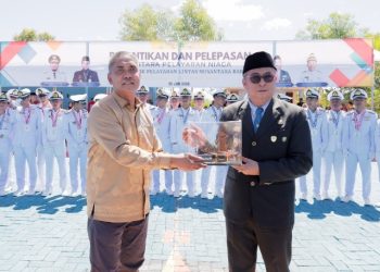 Wabup Abustan Lepas 46 Taruna SMK Pelayaran Lintas Nusantara Barru Angkatan IX Tahun 2026