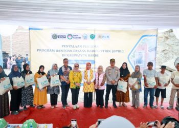 Sri Suparni Bahlil dan Bupati Andi Ina Nyalakan Listrik Perdana BPBL di Desa Siawung