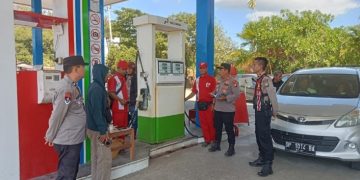 Polsek Barru Pastikan Stok BBM di SPBU Siawung Aman, Distribusi Berjalan Normal