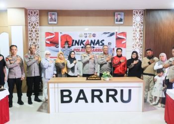 AKBP Ananda Fauzi Harahap Lepas 19 Atlet INKANAS Polres Barru Menuju Piala Kapolda Sulsel
