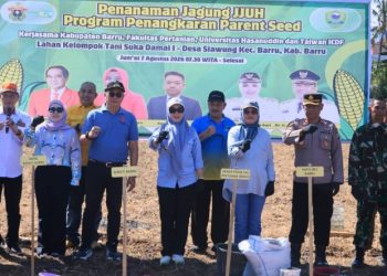 Polres Barru Dukung Program Penangkaran Benih Jagung JJUH, Wujud Sinergi Ketahanan Pangan Nasional