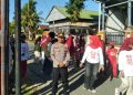 Polsek Mallusetasi Amankan Jalan Santai HUT ke-81 RI di Kelurahan Mallaw