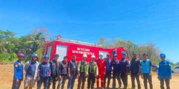 Polsek Balusu Gerak Cepat Padamkan Kebakaran Lahan Perkebunan di Lapao