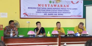 Sekda Barru Kawal Penetapan Lahan Koperasi Desa Merah Putih Anabanua