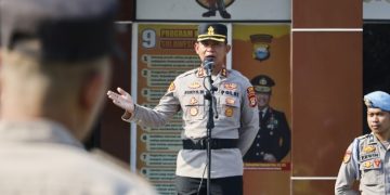 Pimpin Apel Perdana, Kapolres Barru Tekankan Disiplin, Jauhi Narkoba dan Judi Online
