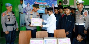 HUT ke-24 Propam Polri, Kapolres Barru Salurkan Bantuan Sembako ke Panti Asuhan Al-Qasimiyah